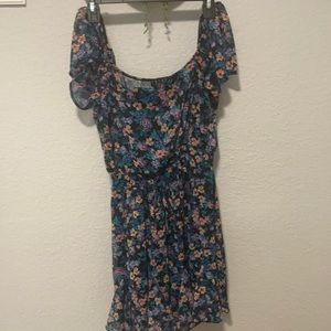 Black Floral Mini Dress